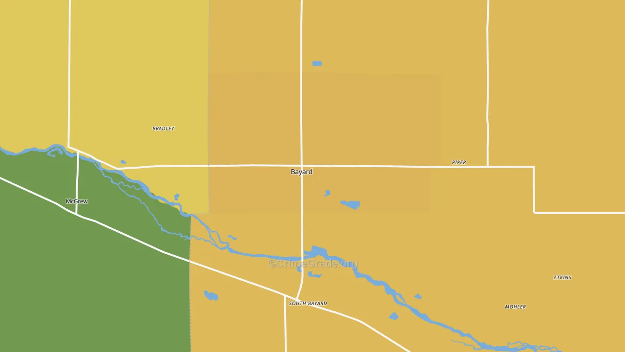 Bayard, NE Map of Assault Rates