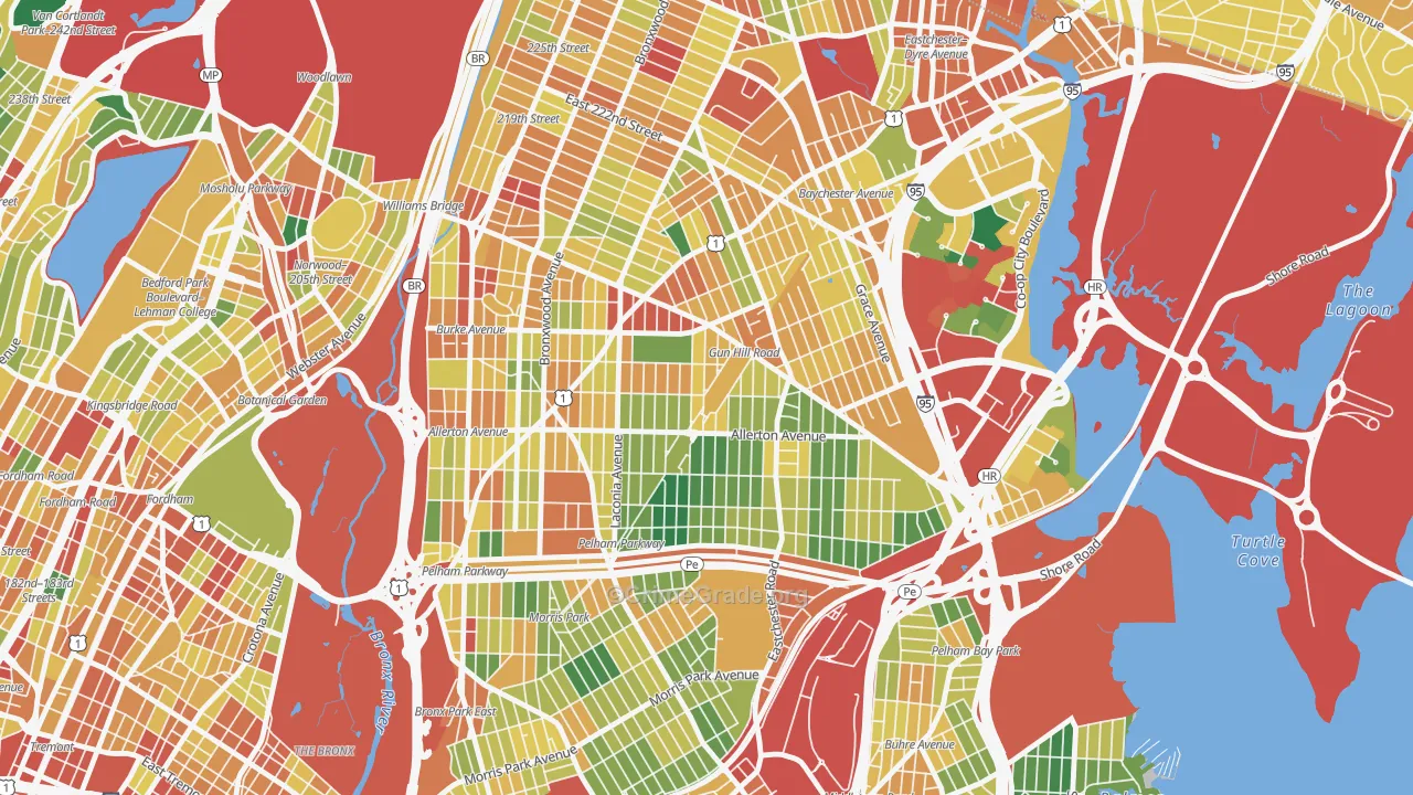 Baychester, Bronx, NY Map of Assault Rates