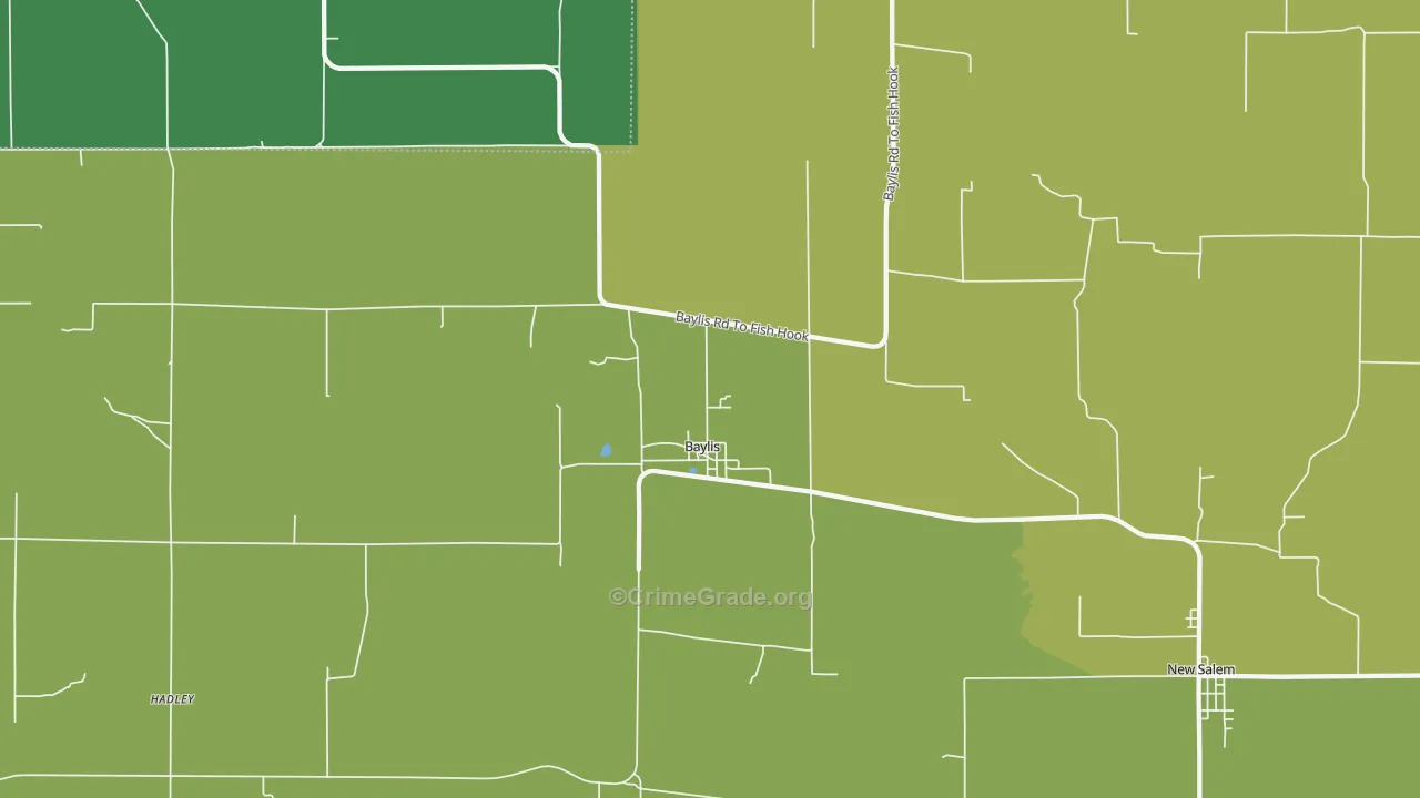 Baylis, IL Map of Assault Rates