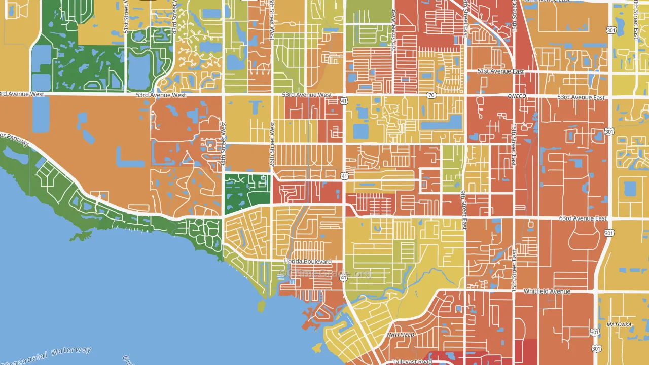 Bayshore Gardens, FL Map of Assault Rates