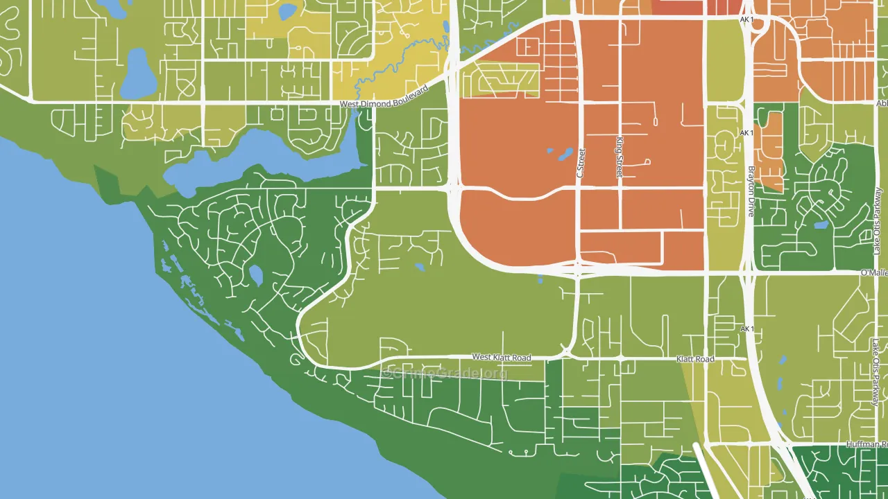 Bayshore-Klatt, Anchorage, AK Map of Assault Rates