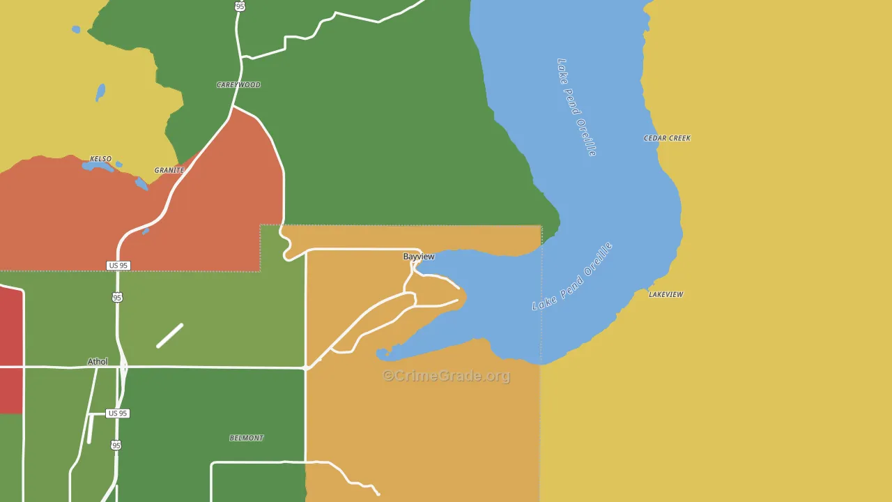 Bayview, ID Map of Assault Rates