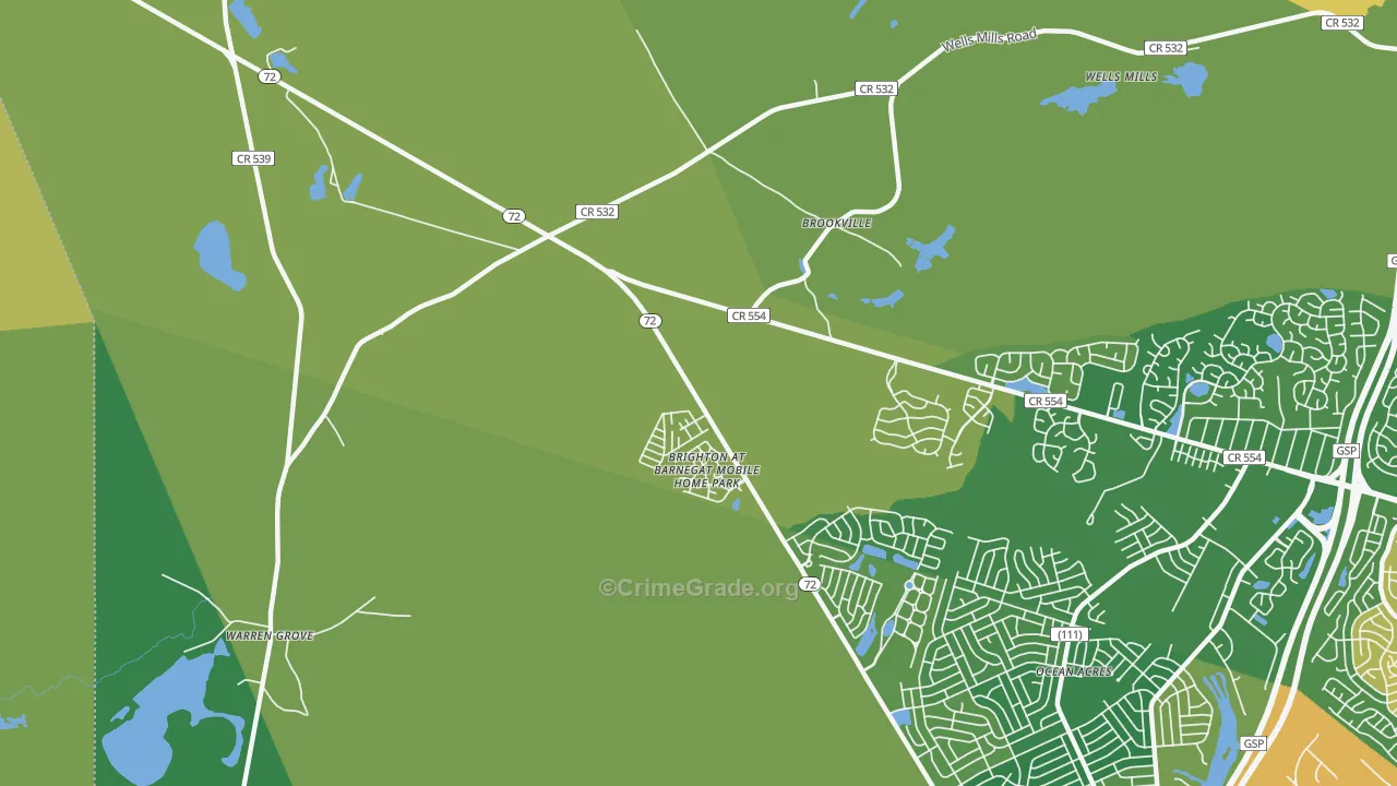 Beach View, NJ Map of Assault Rates