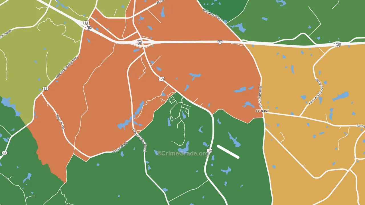 Beacon Heights, GA Map of Assault Rates