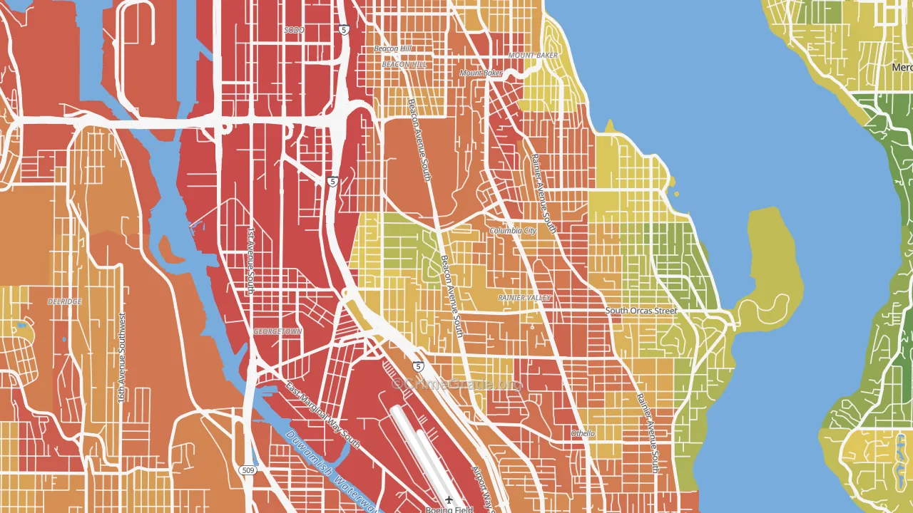 Beacon Hill, Seattle, WA Map of Assault Rates