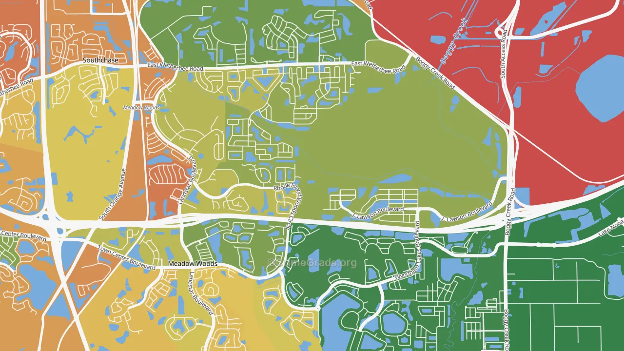 Beacon Park, Meadow Woods, FL Map of Assault Rates