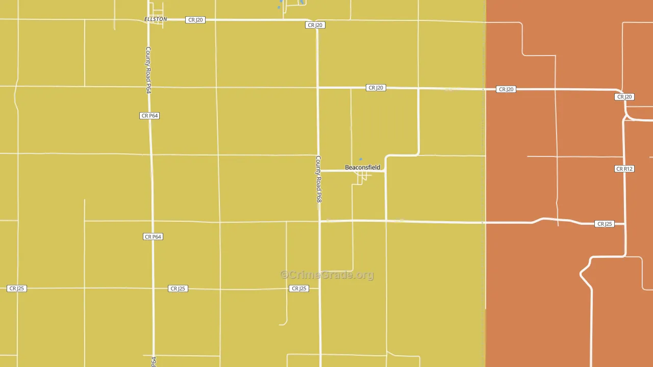 Beaconsfield, IA Map of Assault Rates
