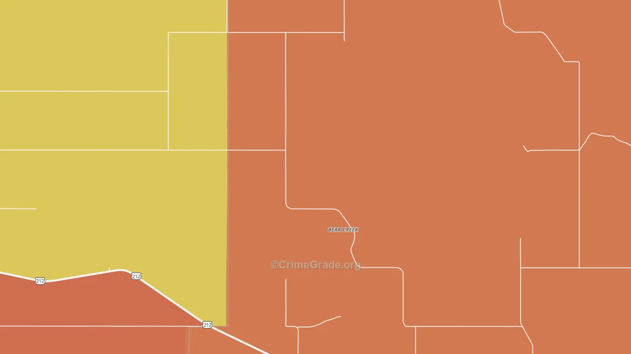 Bear Creek, SD Map of Assault Rates