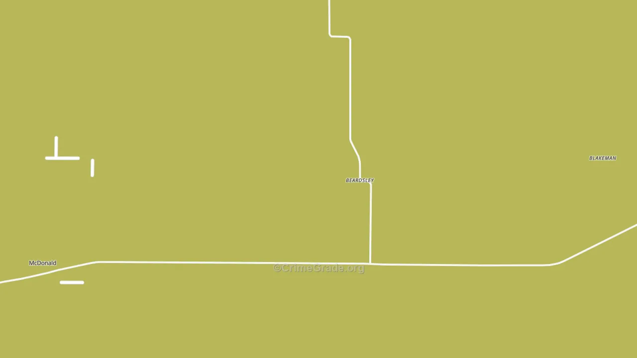 Beardsley, KS Map of Assault Rates