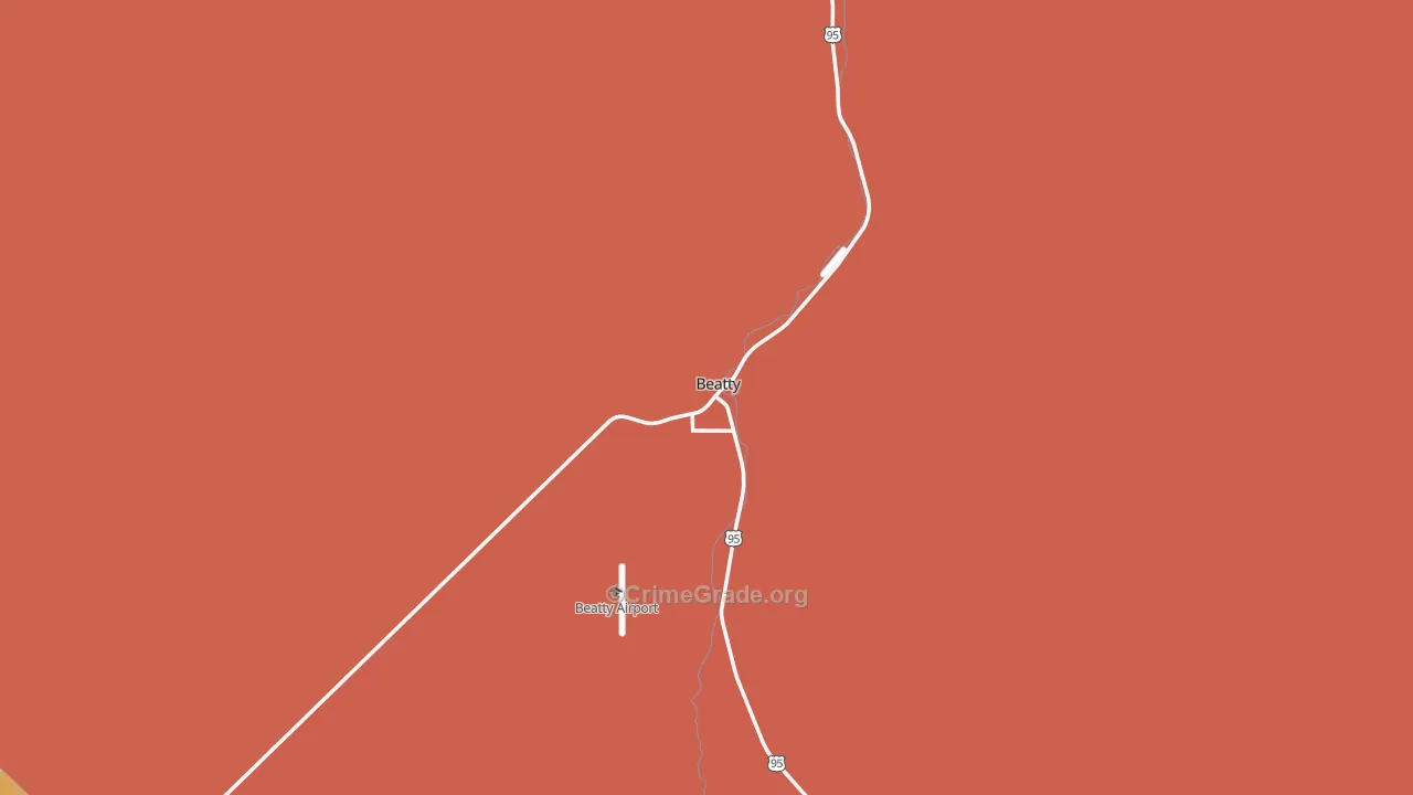 Beatty, NV Map of Assault Rates