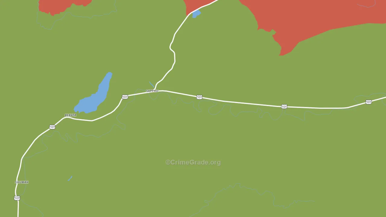 Beaver, WA Map of Assault Rates