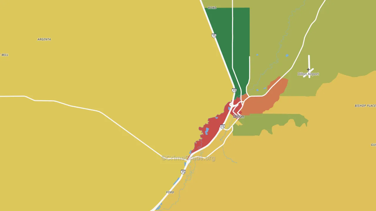 Beaverhead County, MT Map of Assault Rates