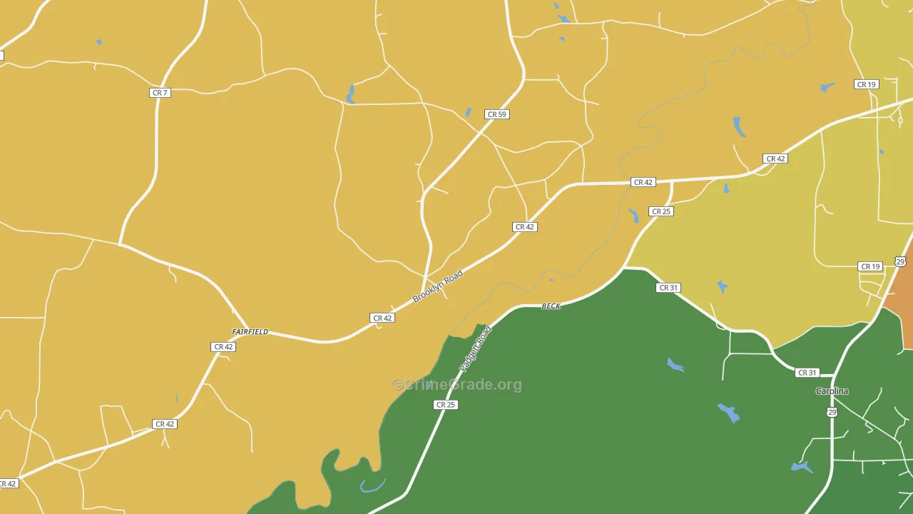 Beck, AL Map of Assault Rates