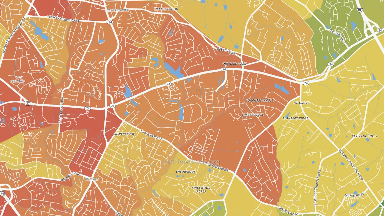 Becton Park, Charlotte, NC Map of Assault Rates