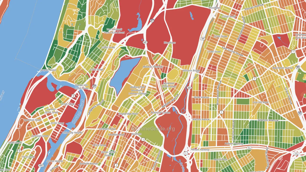 Bedford Park, Bronx, NY Map of Assault Rates