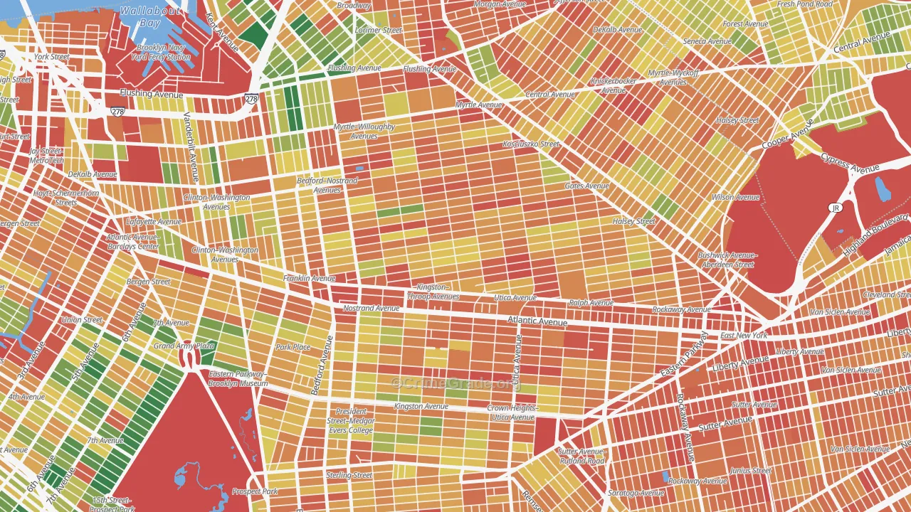 Bedford-Stuyvesant, Brooklyn, NY Map of Assault Rates