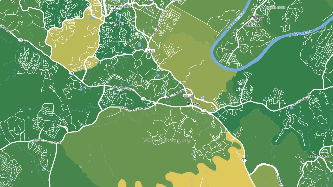 Bee Cave, TX Map of Assault Rates