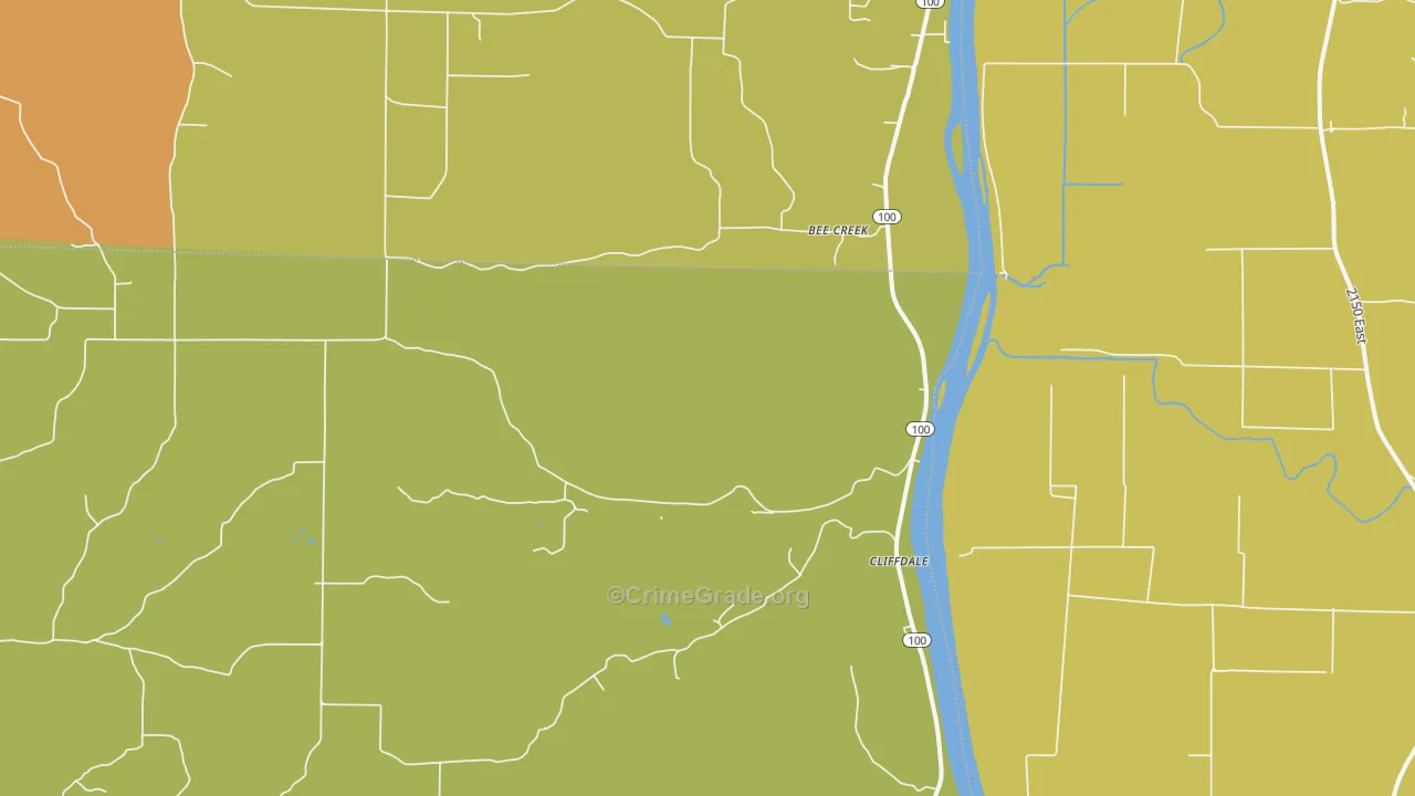 Bee Creek, IL Map of Assault Rates