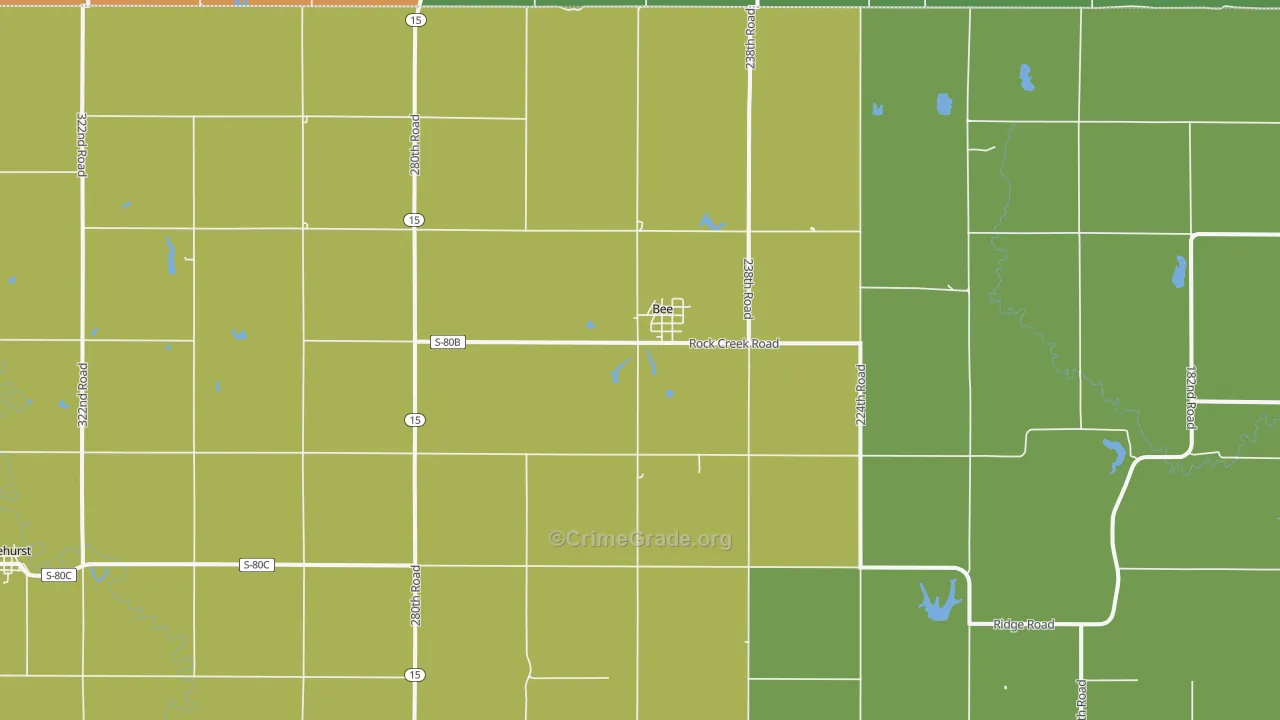 Bee, NE Map of Assault Rates