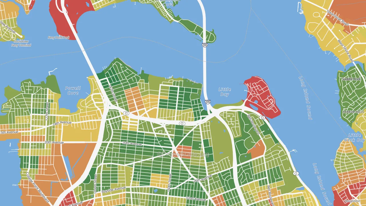 Beechhurst, Queens, NY Map of Assault Rates