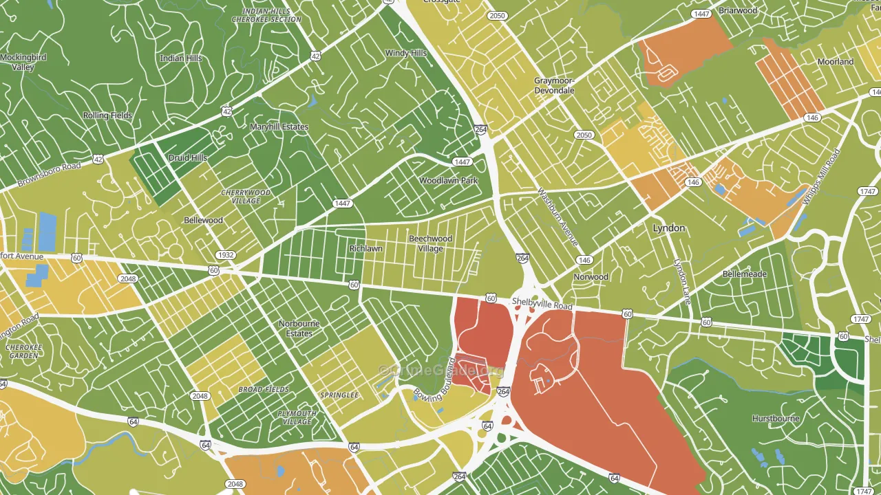 Beechwood Village, KY Map of Assault Rates