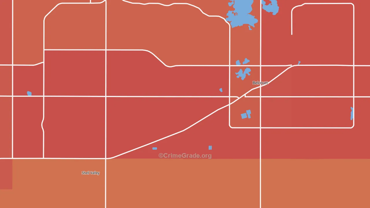 Belcourt, ND Map of Assault Rates