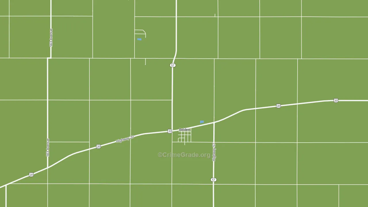 Belden, NE Map of Assault Rates