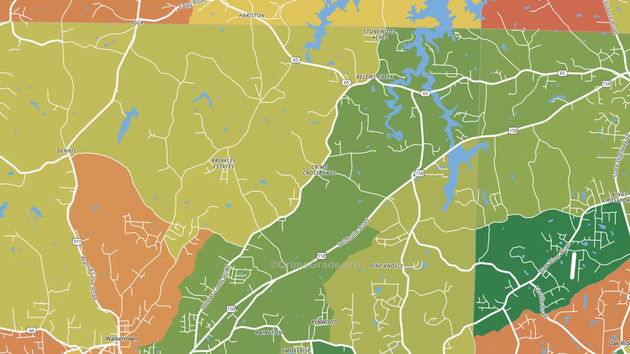 Belews Creek, NC Map of Assault Rates