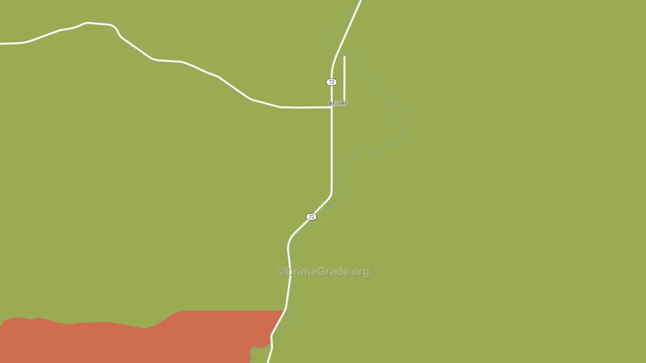 Belfry, MT Map of Assault Rates