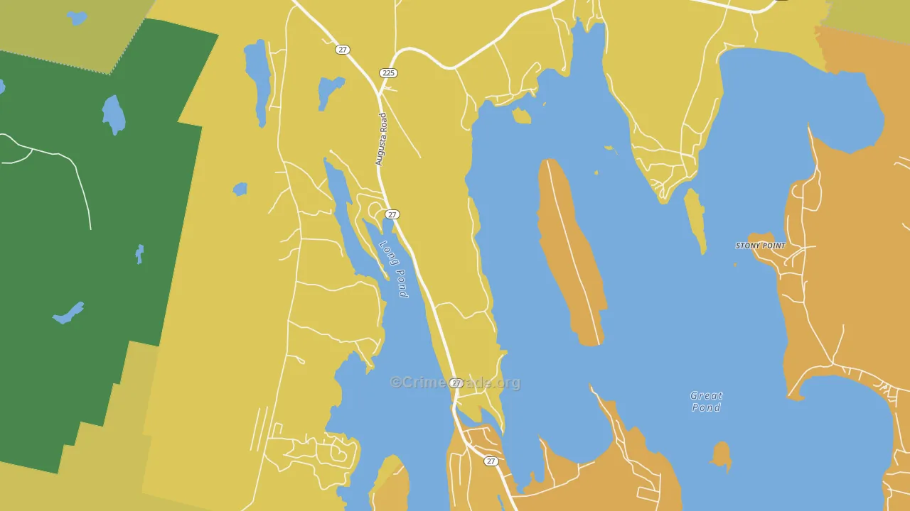Belgrade Lakes, ME Map of Assault Rates