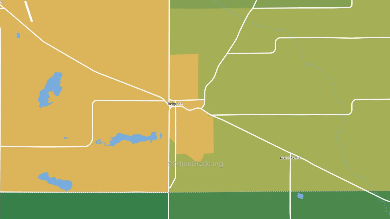 Belgrade, MN Map of Assault Rates