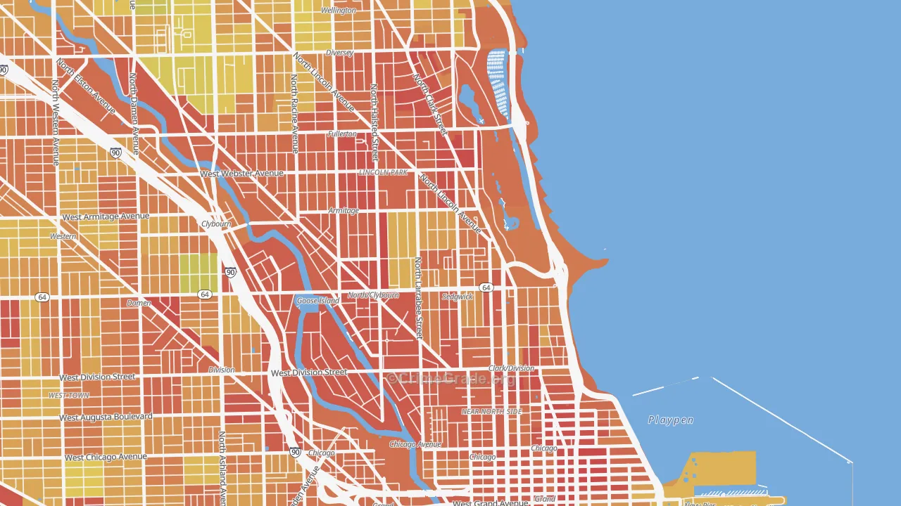 Belgravia Terrace, Chicago, IL Map of Assault Rates