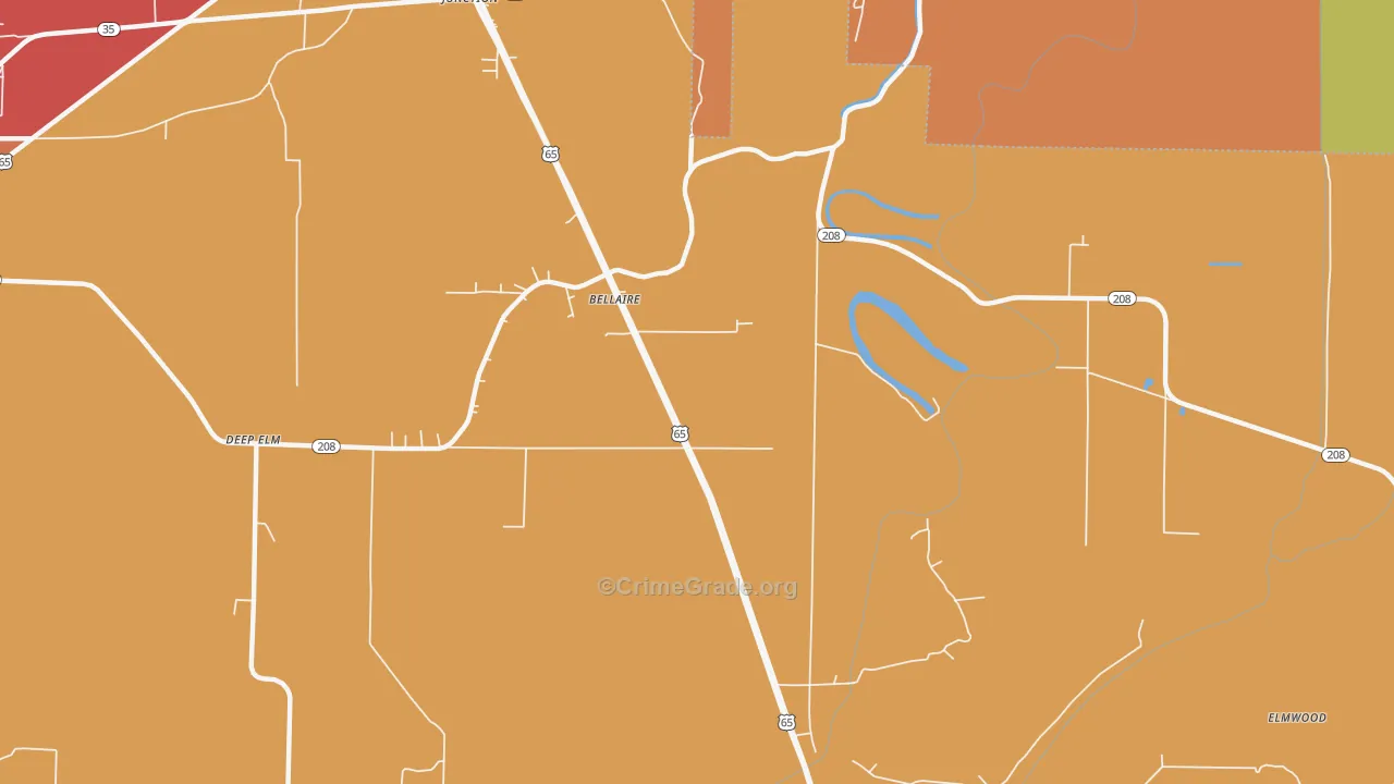 Bellaire, AR Map of Assault Rates