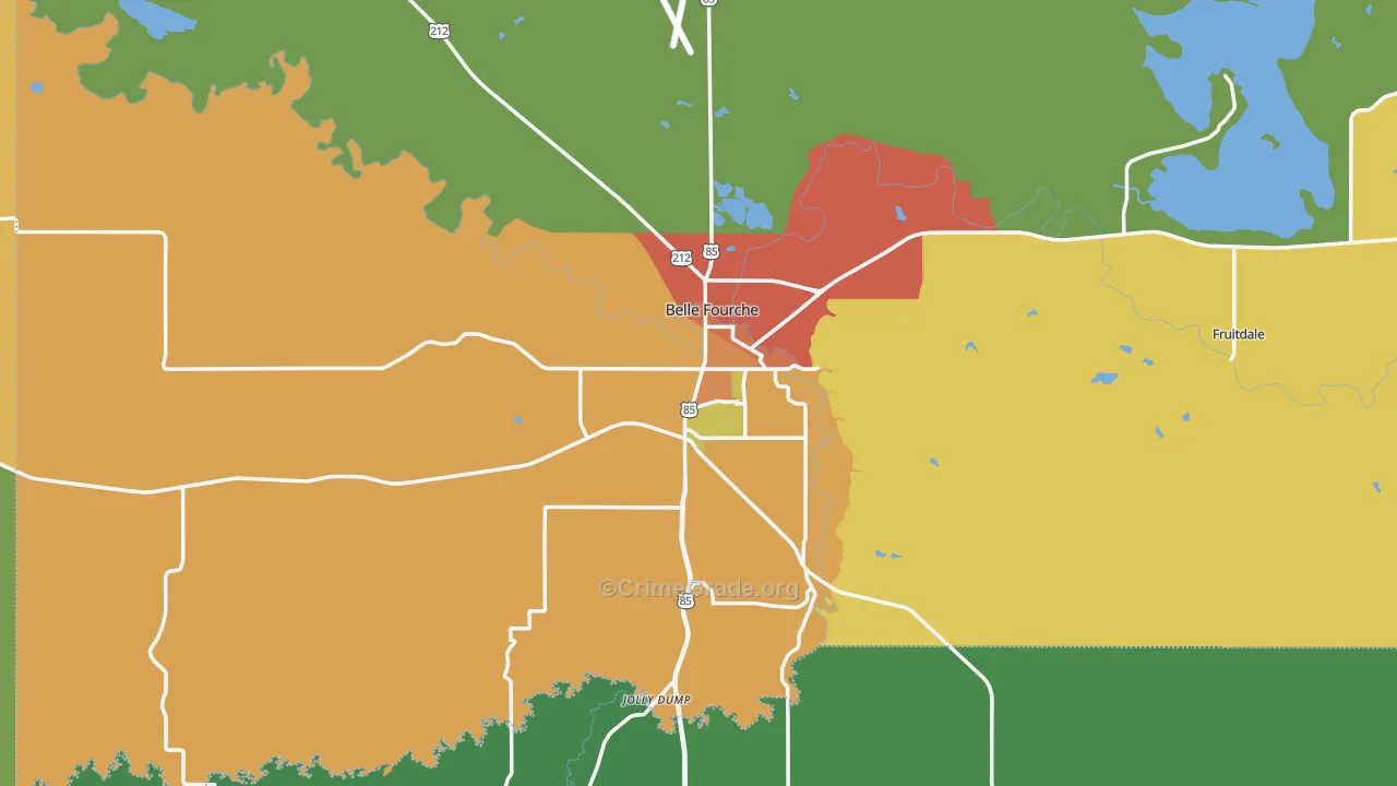 Belle Fourche, SD Map of Assault Rates