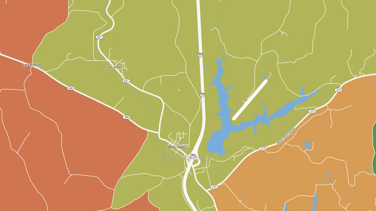 Belle Valley, OH Map of Assault Rates