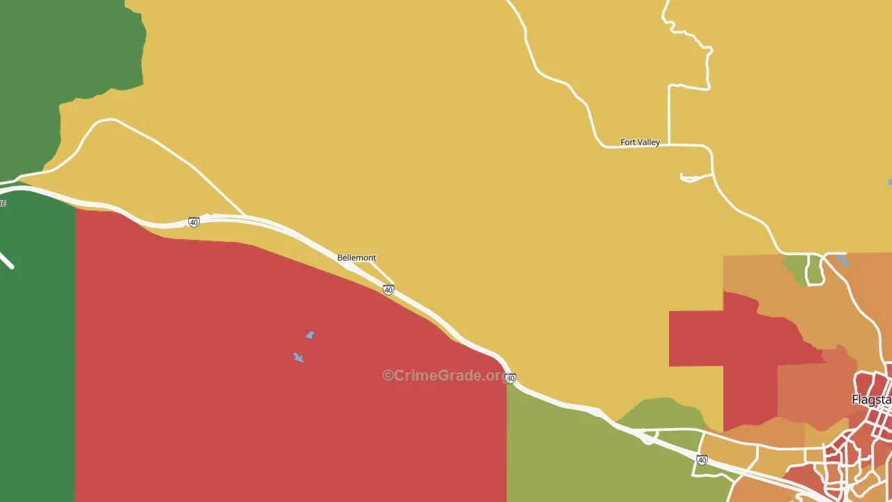Bellemont, AZ Map of Assault Rates