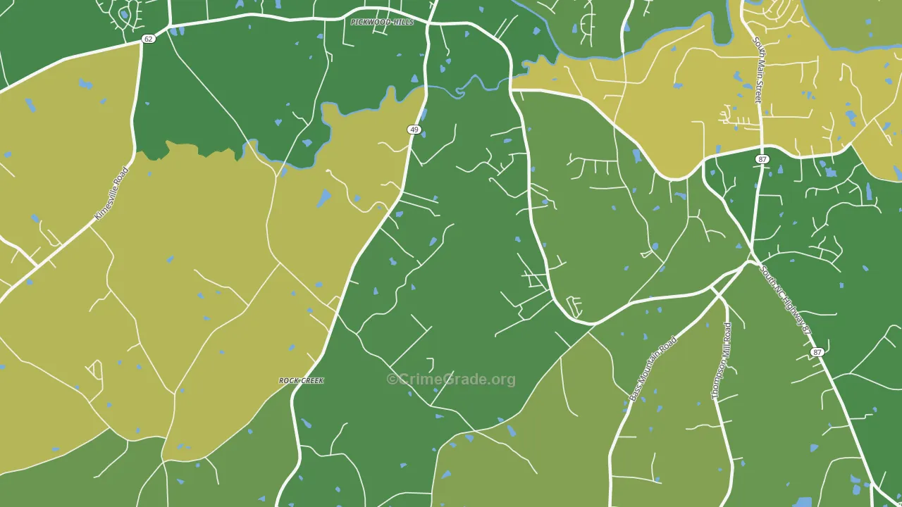 Bellemont, NC Map of Assault Rates