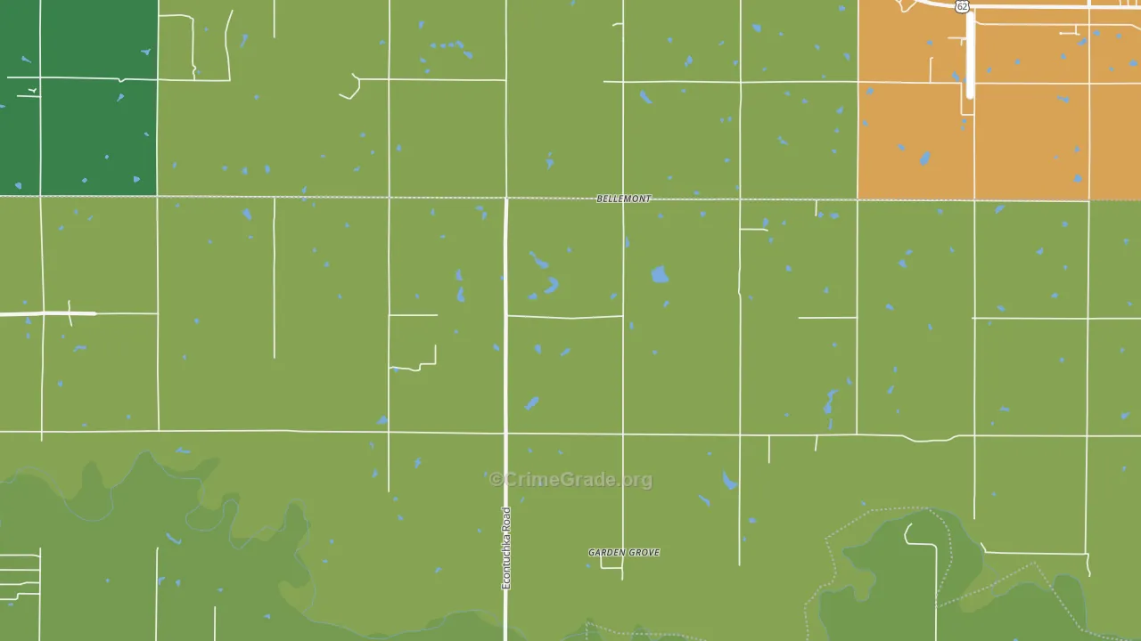 Bellemont, OK Map of Assault Rates