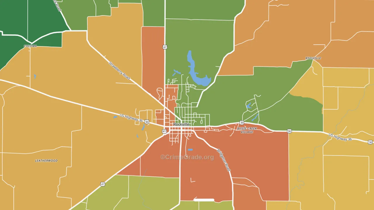 Bellmore, IN Map of Assault Rates