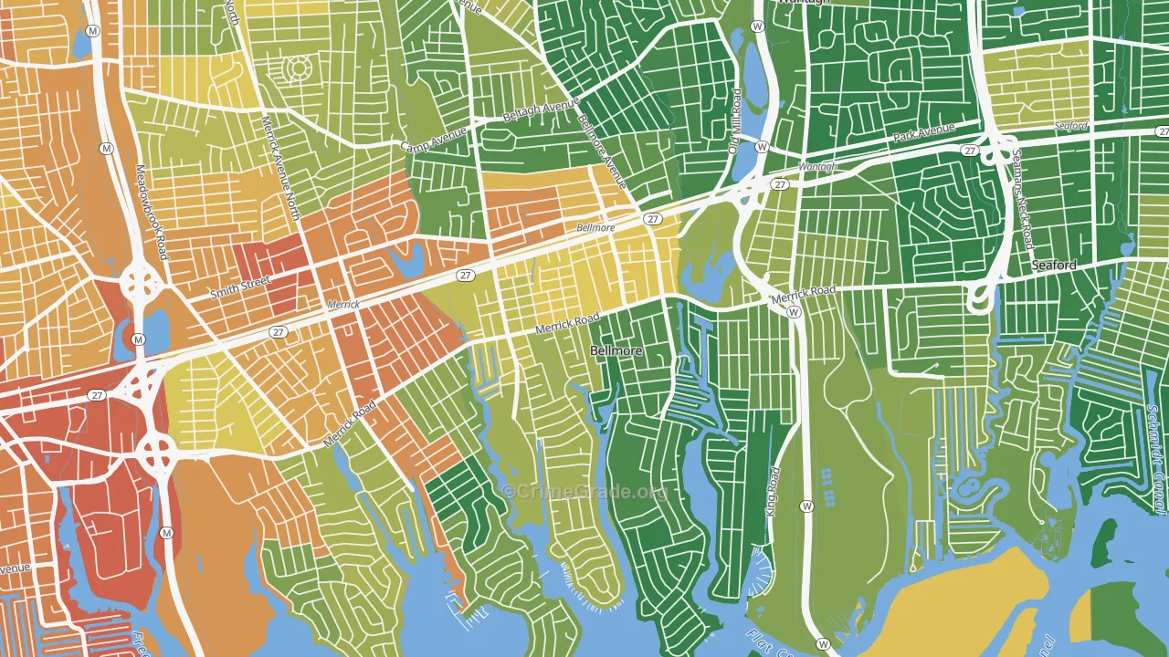Bellmore, NY Map of Assault Rates