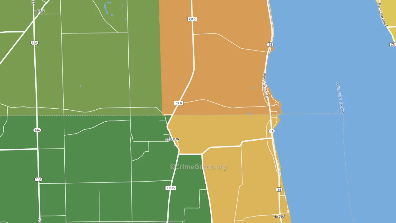 Bellona, NY Map of Assault Rates