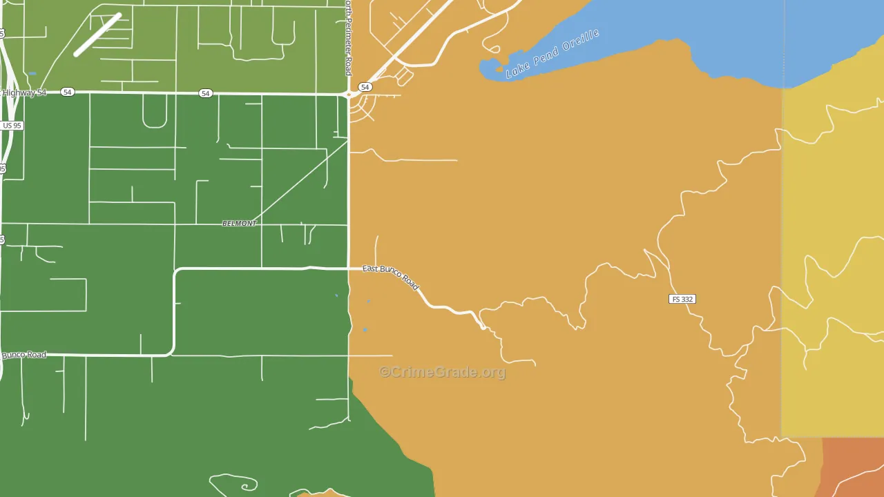 Belmont, ID Map of Assault Rates
