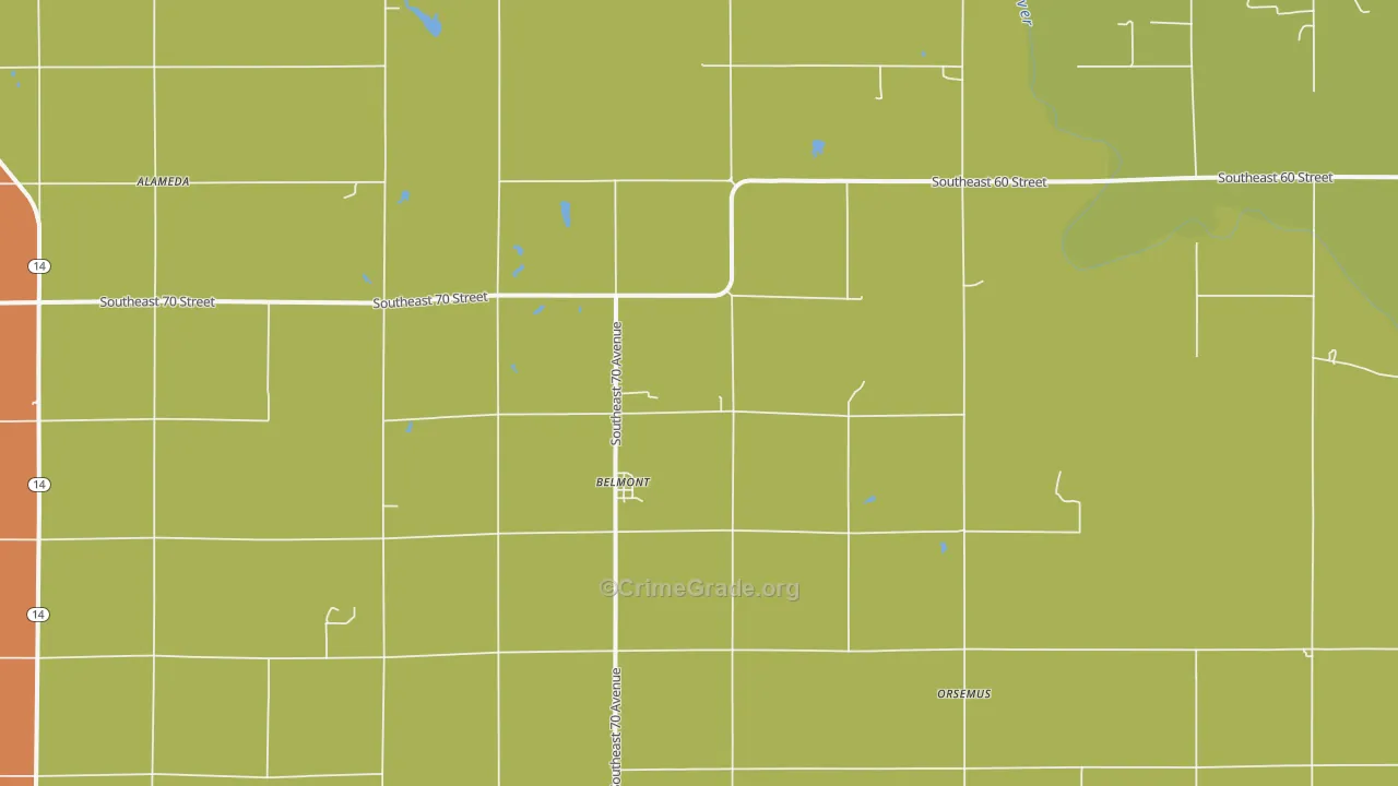Belmont, KS Map of Assault Rates