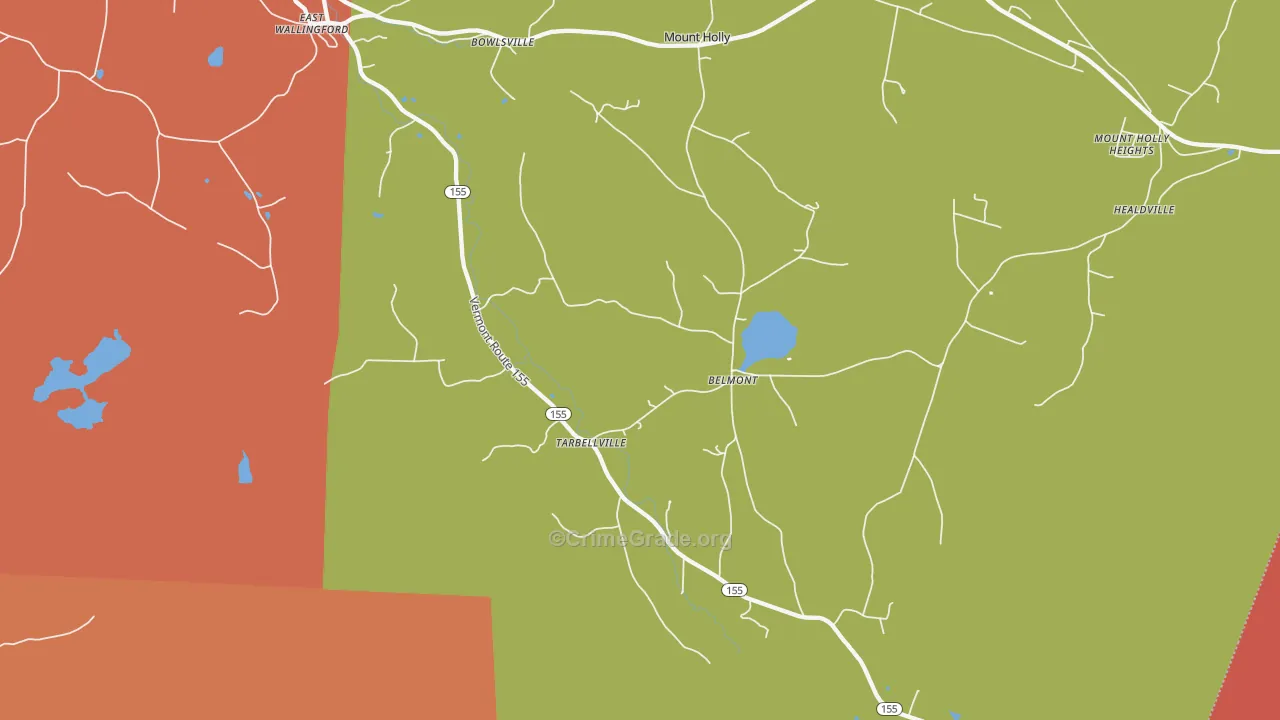 Belmont, VT Map of Assault Rates