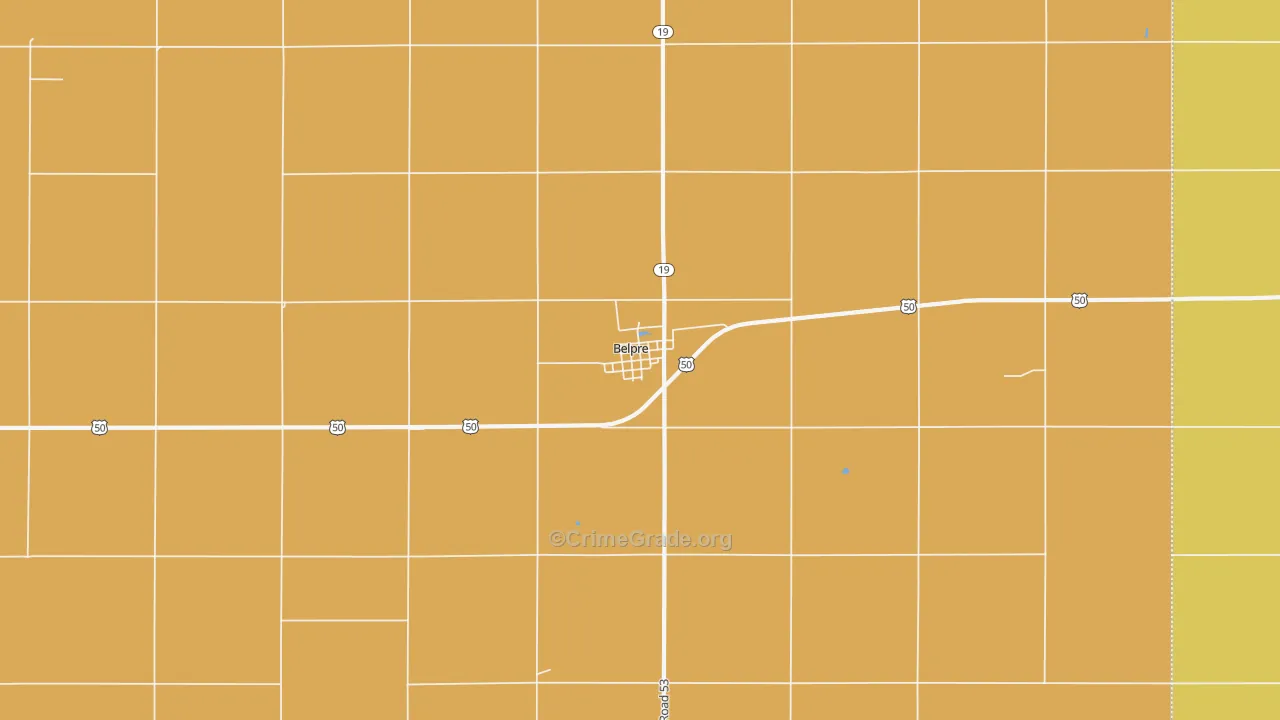 Belpre, KS Map of Assault Rates