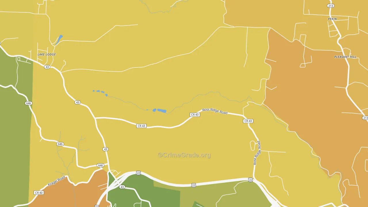 Belvedere, OH Map of Assault Rates