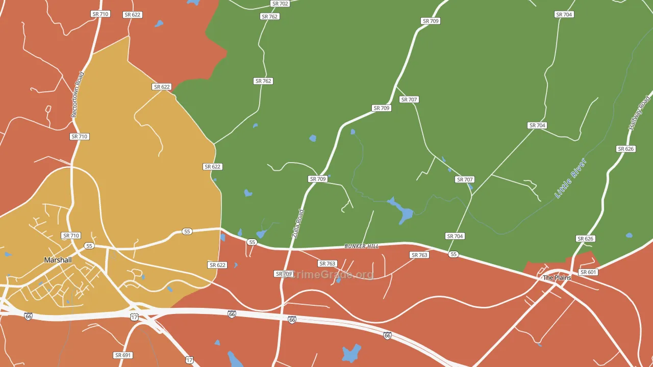 Belvoir, VA Map of Assault Rates