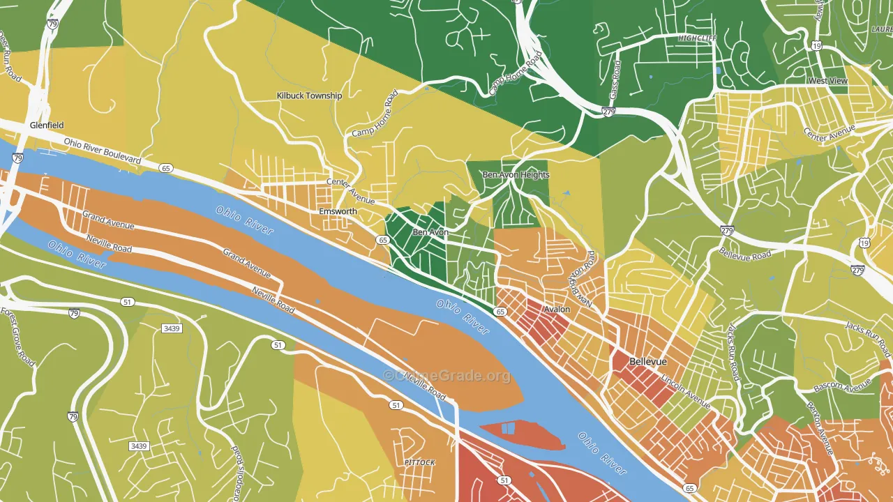 Ben Avon, PA Map of Assault Rates