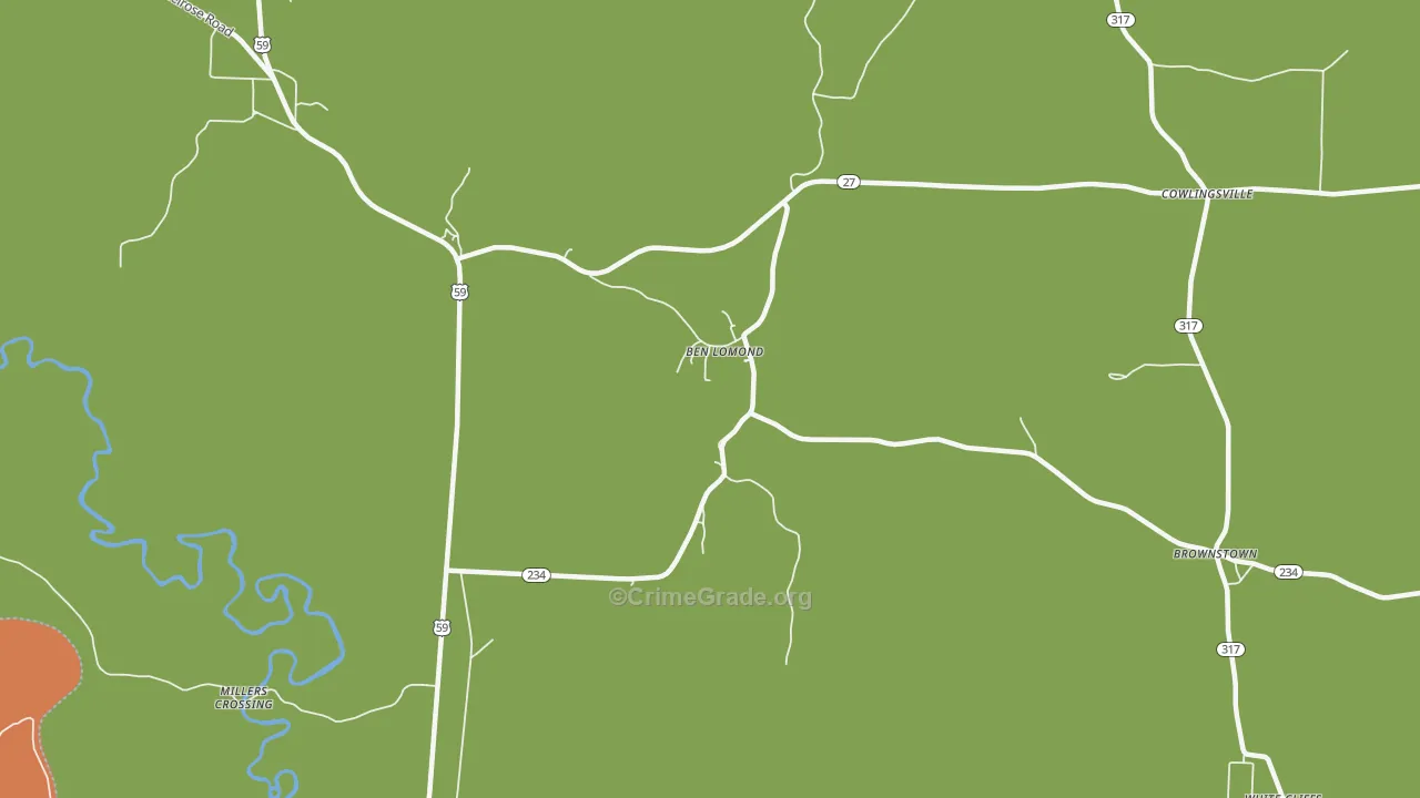 Ben Lomond, AR Map of Assault Rates