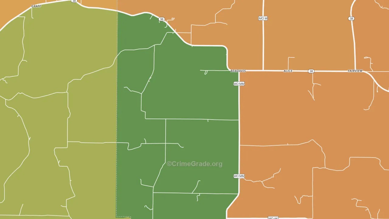 Bendavis, MO Map of Assault Rates